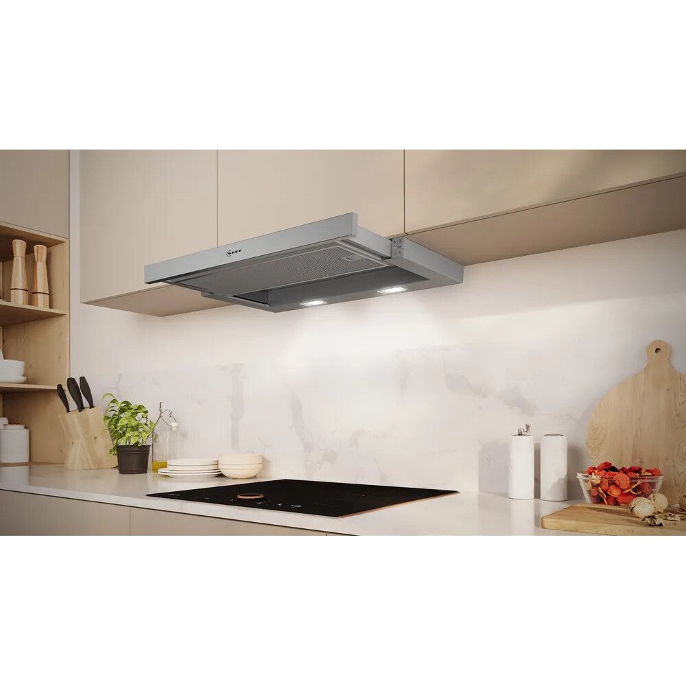 Neff D46ED22N1B N50 Telescopic Cooker Hood, Silver, A Rated