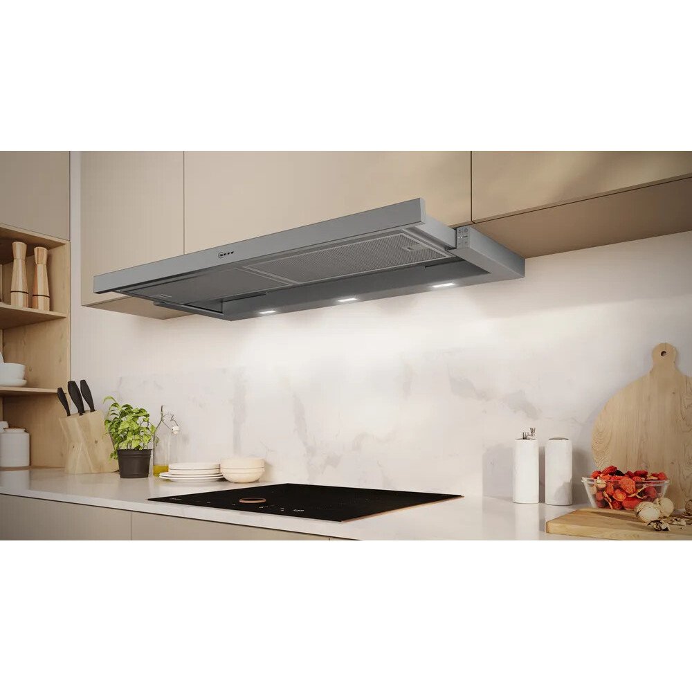 Neff D49ED22N1B N50 Telescopic Cooker Hood, Silver Metallic, A Rated