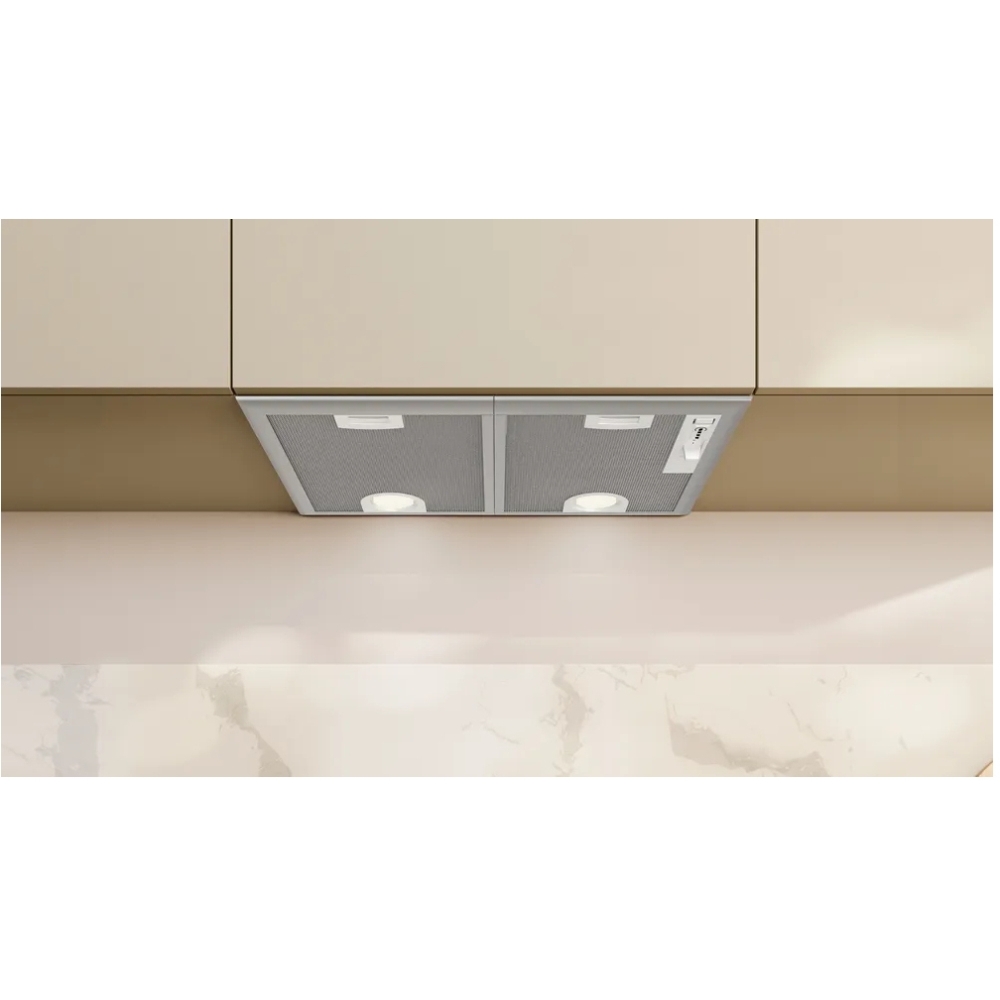 Neff D5655X2GB N30 Canopy Cooker Hood, Silver, D Rated