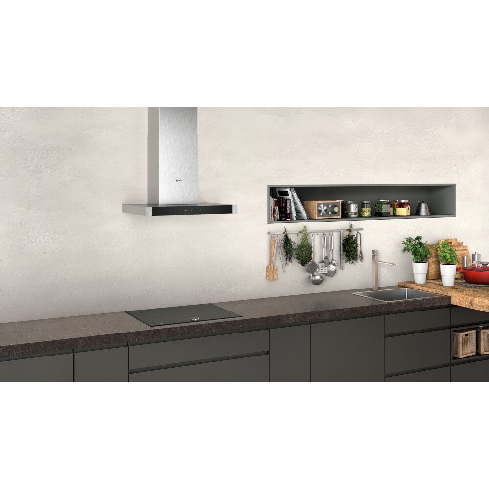 Neff D64BHM1N0B N50 60cm Chimney Cooker Hood, Stainless Steel, A Rated