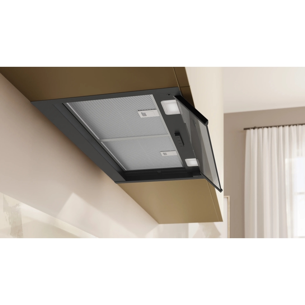 Neff D65XCC2S0B N50 Integrated Cooker Hood, Black, B Rated