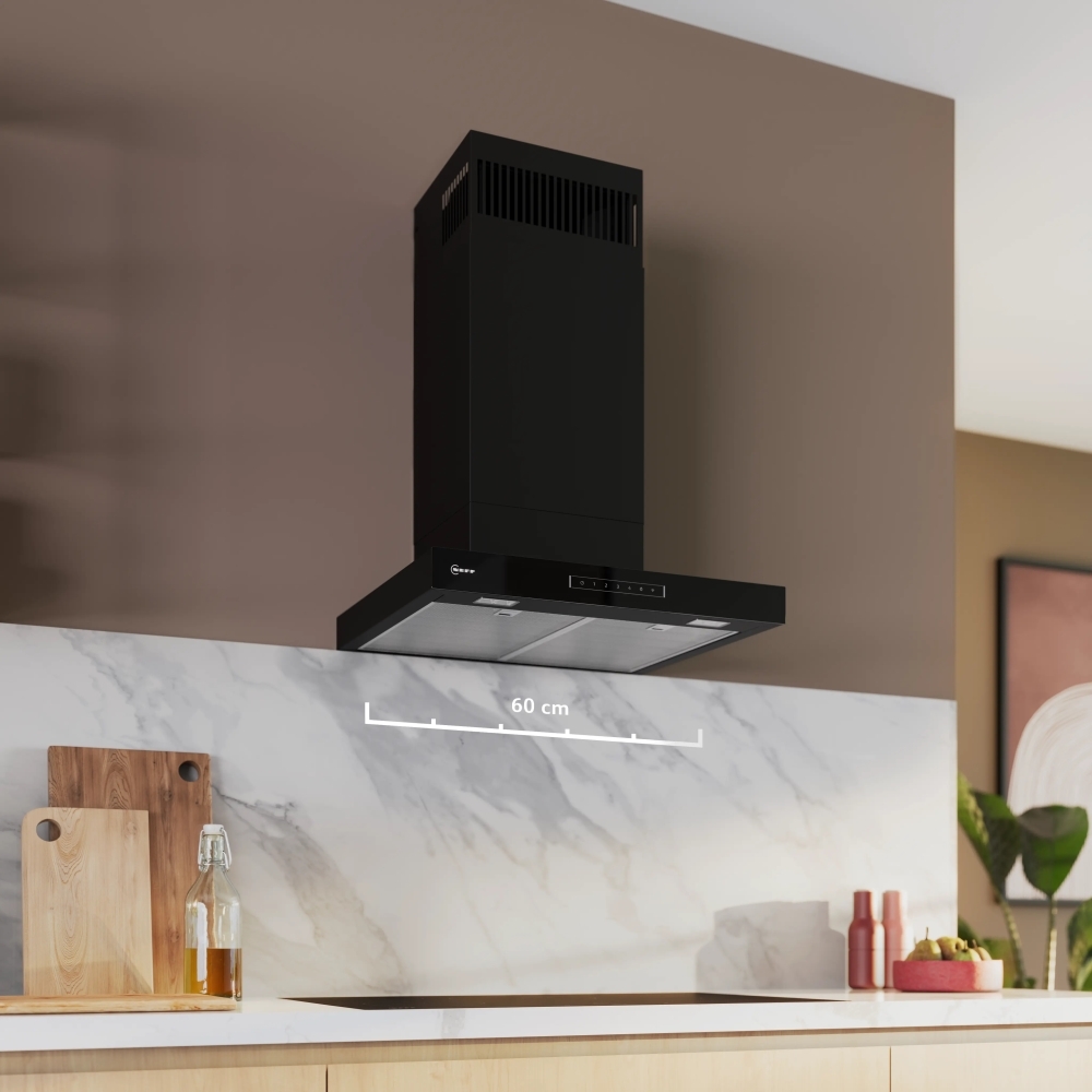 Neff D67BDN2S0B N70 Integrated Cooker Hood, Black, A++ Rated