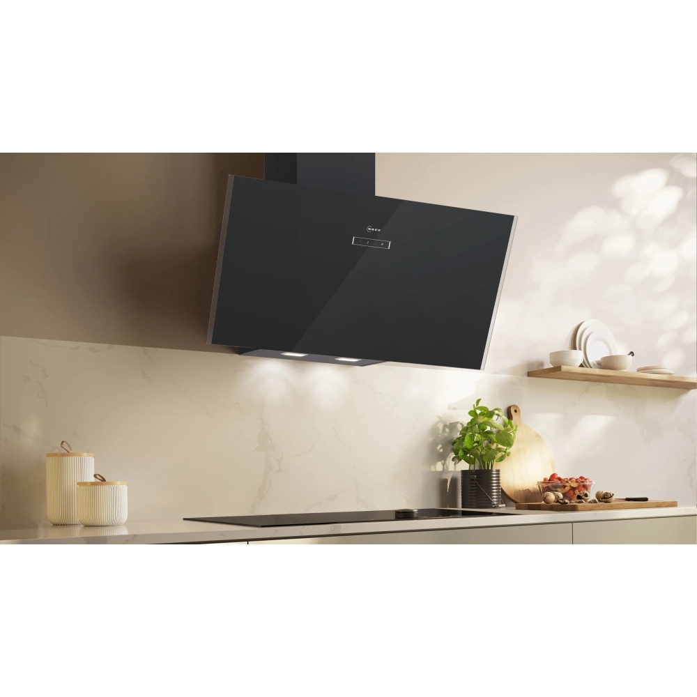 Neff D83IDF1S0B N50 80cm Chimney Cooker Hood, Black, B Rated