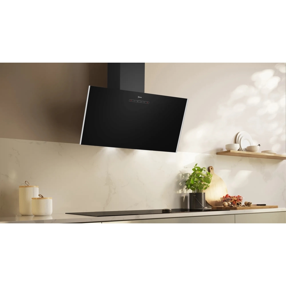 Neff D83IDK1S0B N30 80cm Chimney Cooker Hood, Black, A Rated