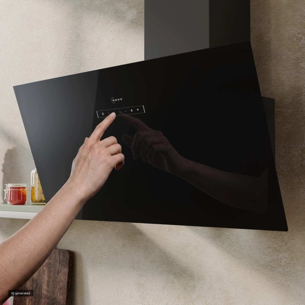 Neff D85ICN1S0B N70 80cm Chimney Cooker Hood, Black, A+ Rated
