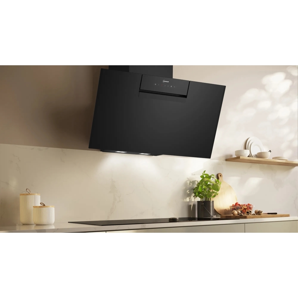 Neff D85IFN1S0B N50 80cm Chimney Cooker Hood, Black, A+ Rated