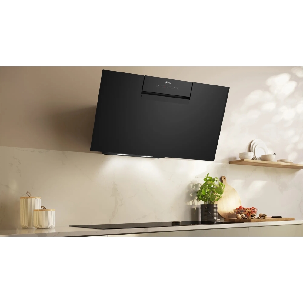 Neff D85IFN1S0B N50 80cm Chimney Cooker Hood, Black, A+ Rated