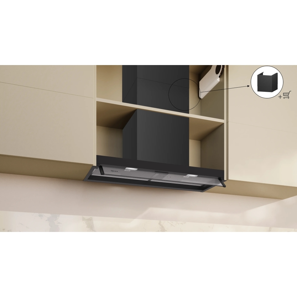 Neff D85XCC2S0B N50 Integrated Cooker Hood, Black, B Rated