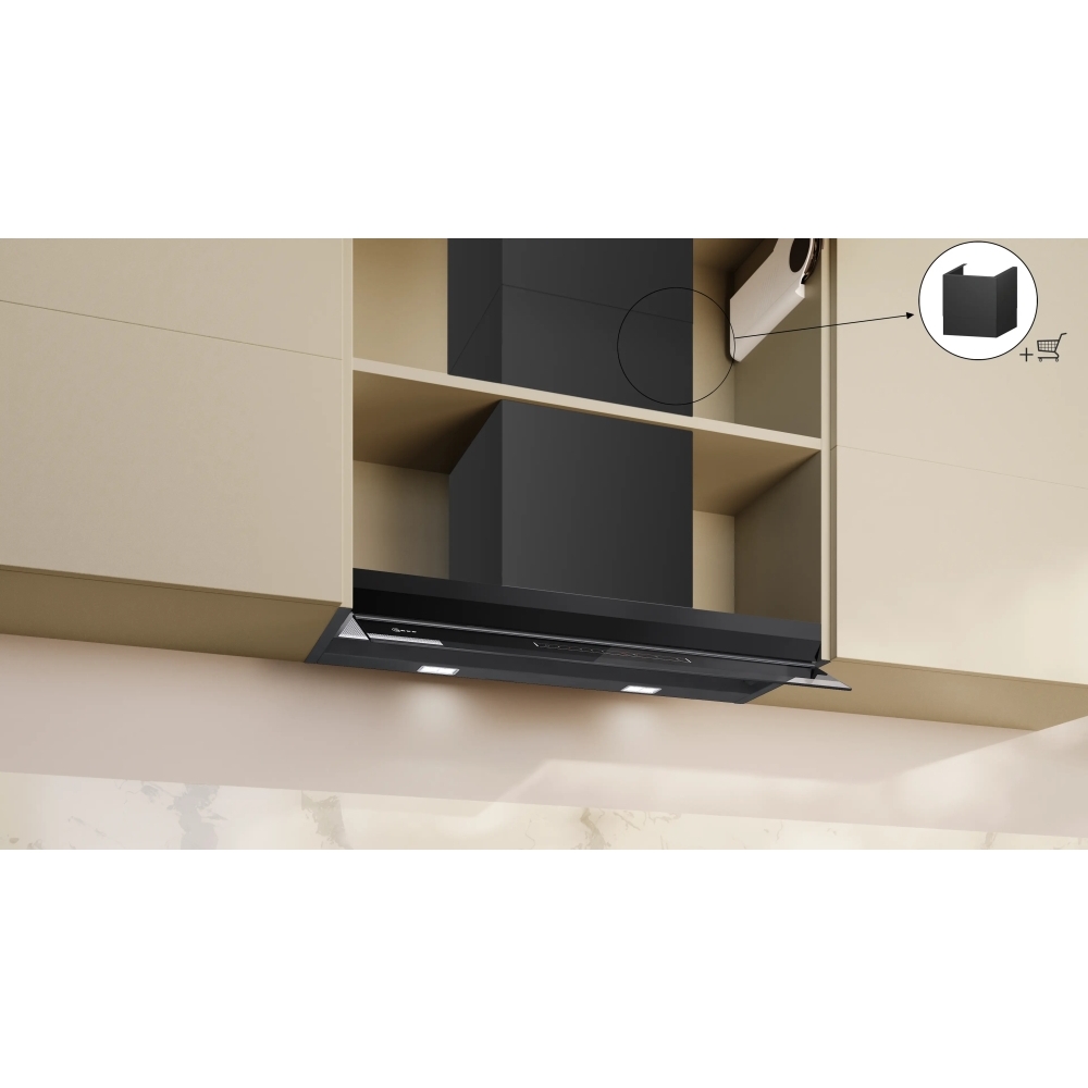 Neff D88XET2S0B N90 Integrated Cooker Hood, Black, A+ Rated