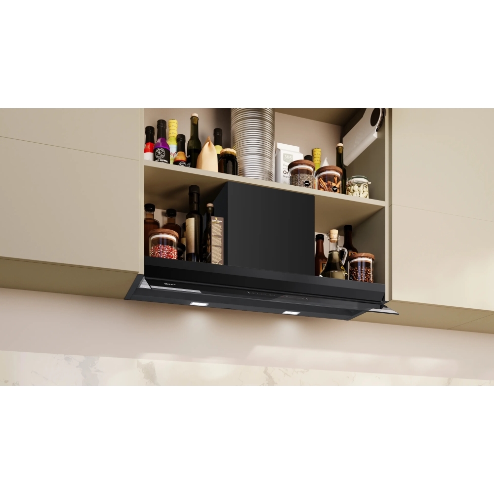 Neff D98XET2S0B N90 Integrated Cooker Hood, Black, A+ Rated