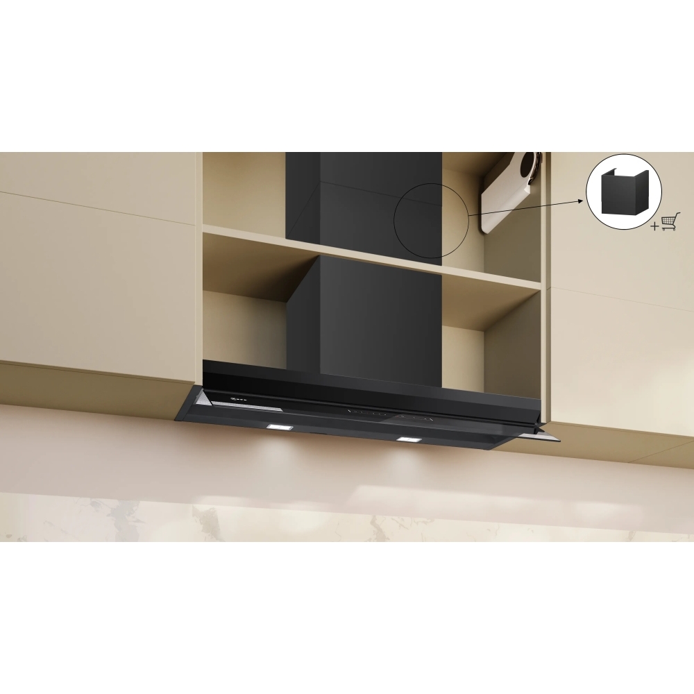 Neff D98XET2S0B N90 Integrated Cooker Hood, Black, A+ Rated