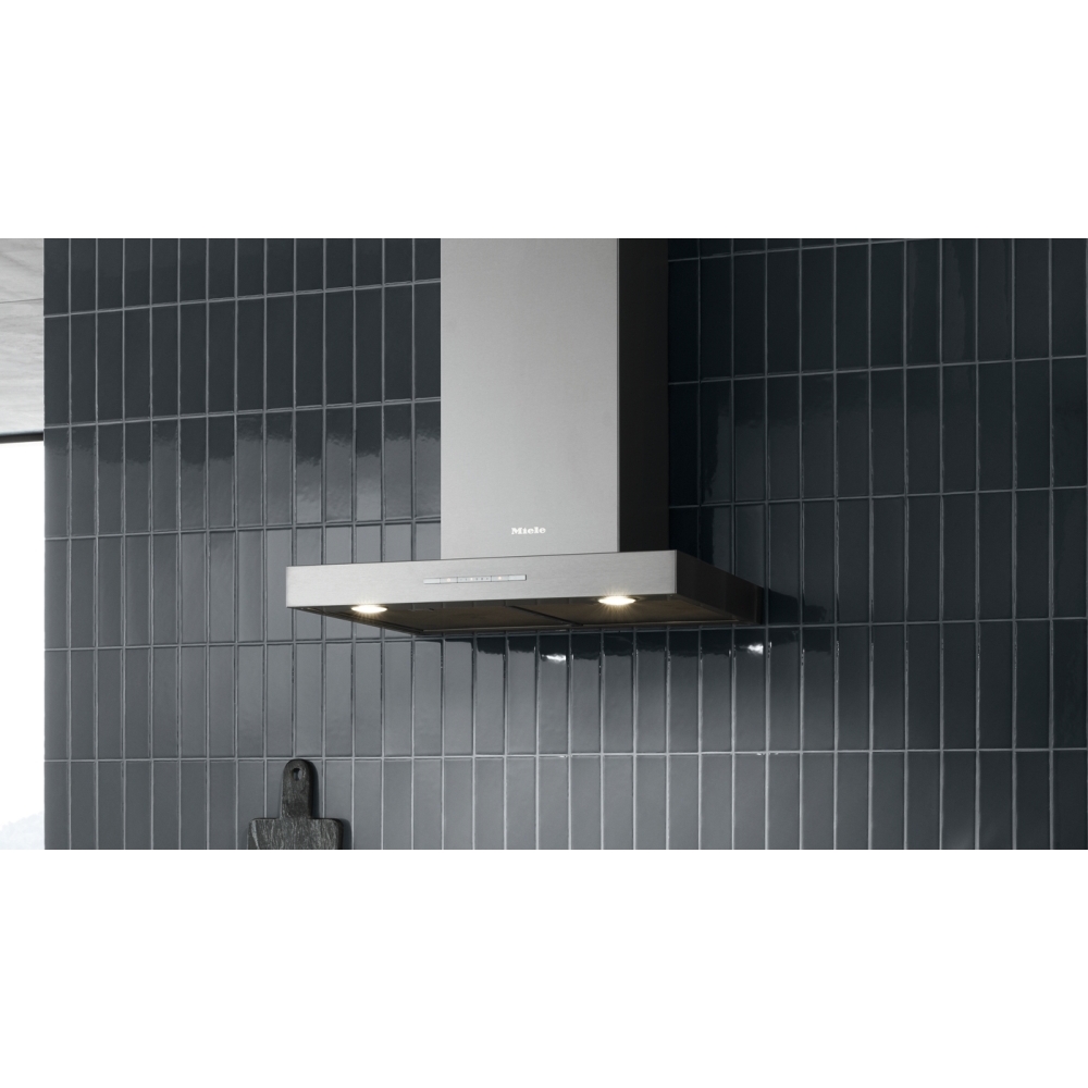 Miele DAPUR68W Stainless Steel and Glass 60cm Chimney Cooker Hood, A Rated