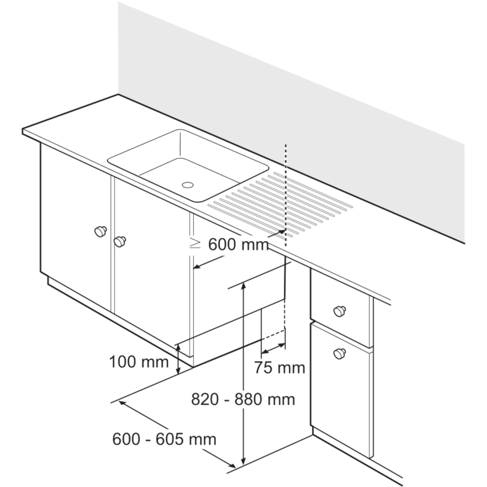 LG DB243TX Fully Integrated Dishwasher, 14 Place Settings, D Rated