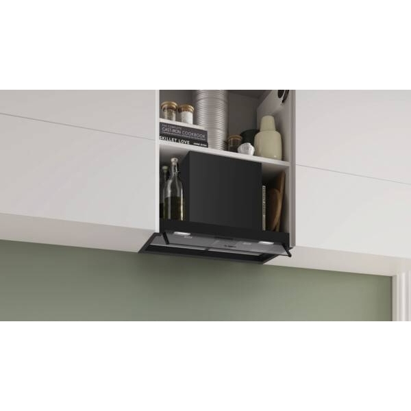 Bosch DBB65CC60B Series 4 Integrated Cooker Hood, Black, B Rated
