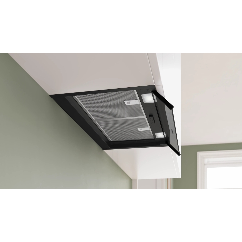 Bosch DBB65CC60B Series 4 Integrated Cooker Hood, Black, B Rated