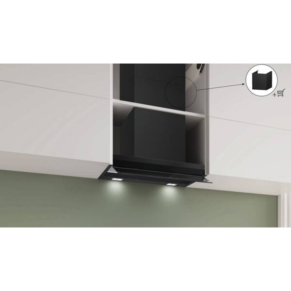 Bosch DBB67DP60B Series 6 Integrated Cooker Hood, Black, A+ Rated