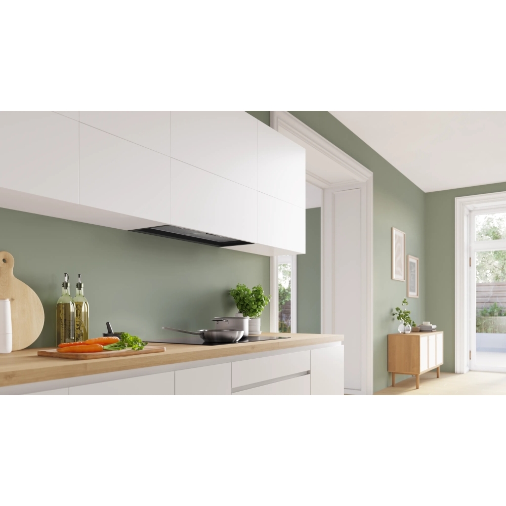 Bosch DBB83BC60B Series 2 Integrated Cooker Hood, Black, D Rated