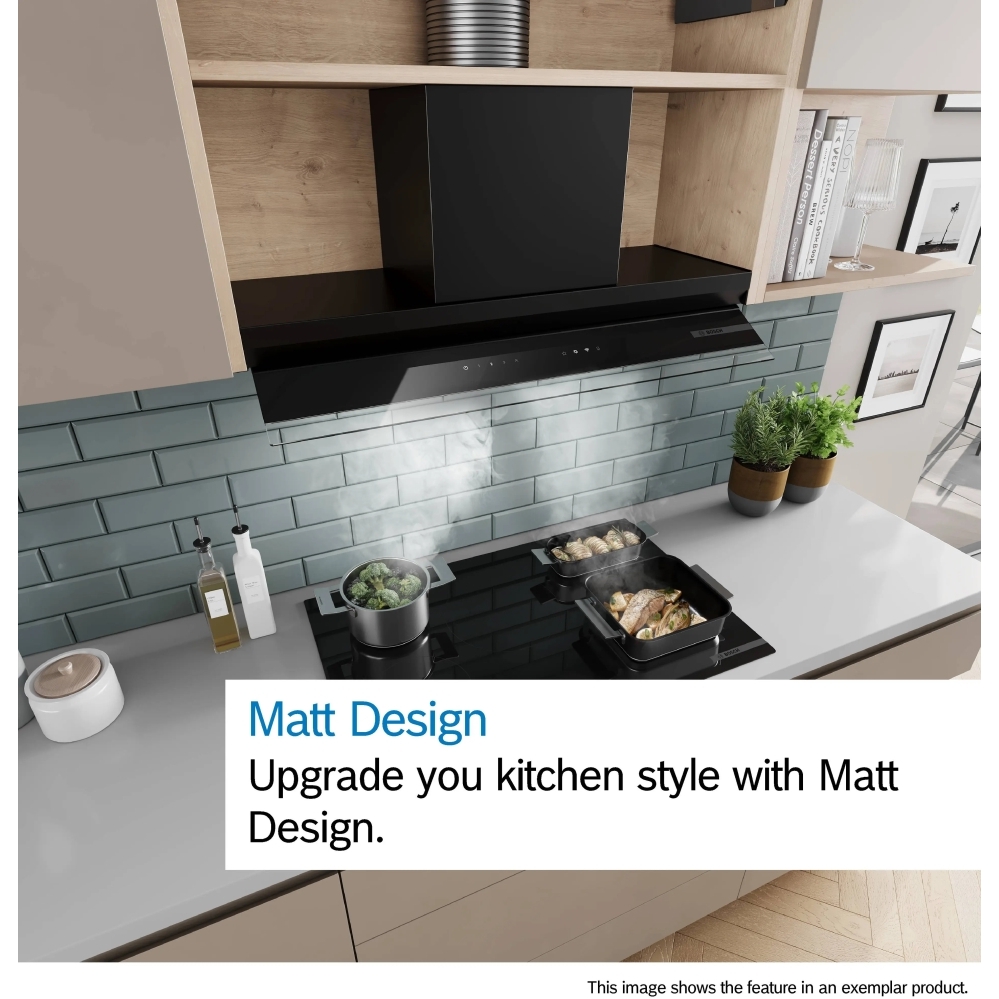 Bosch DBB85CC60B Series 4 Integrated Cooker Hood, Black, B Rated