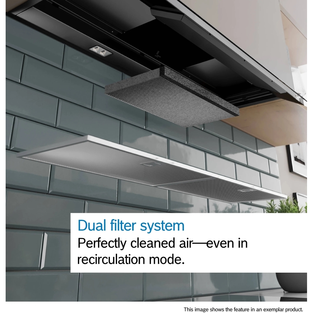 Bosch DBB85CC60B Series 4 Integrated Cooker Hood, Black, B Rated