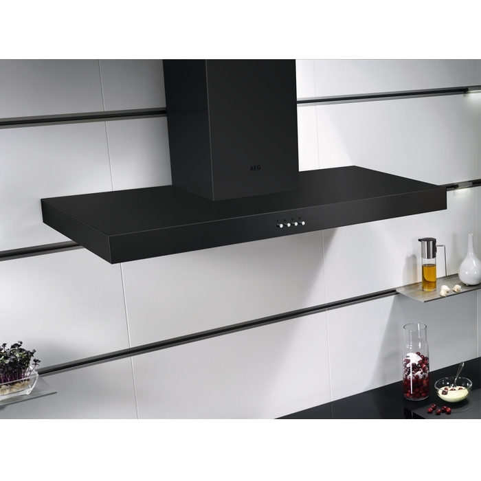 AEG DBX3951R 6000 ExtractionTech 90cm Chimney Cooker Hood, Black, C Rated