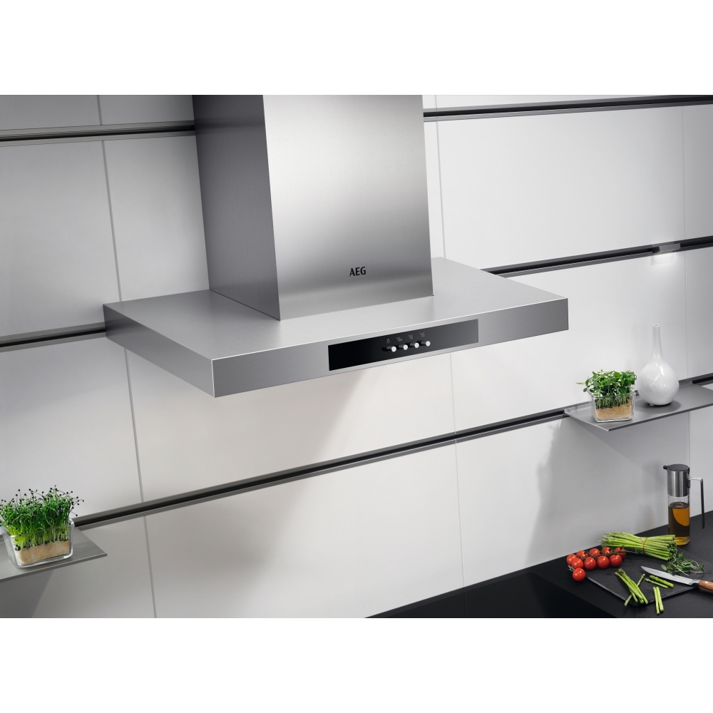 AEG DBX4651M 6000 ExtractionTech 60cm Chimney Cooker Hood, Stainless Steel, B Rated