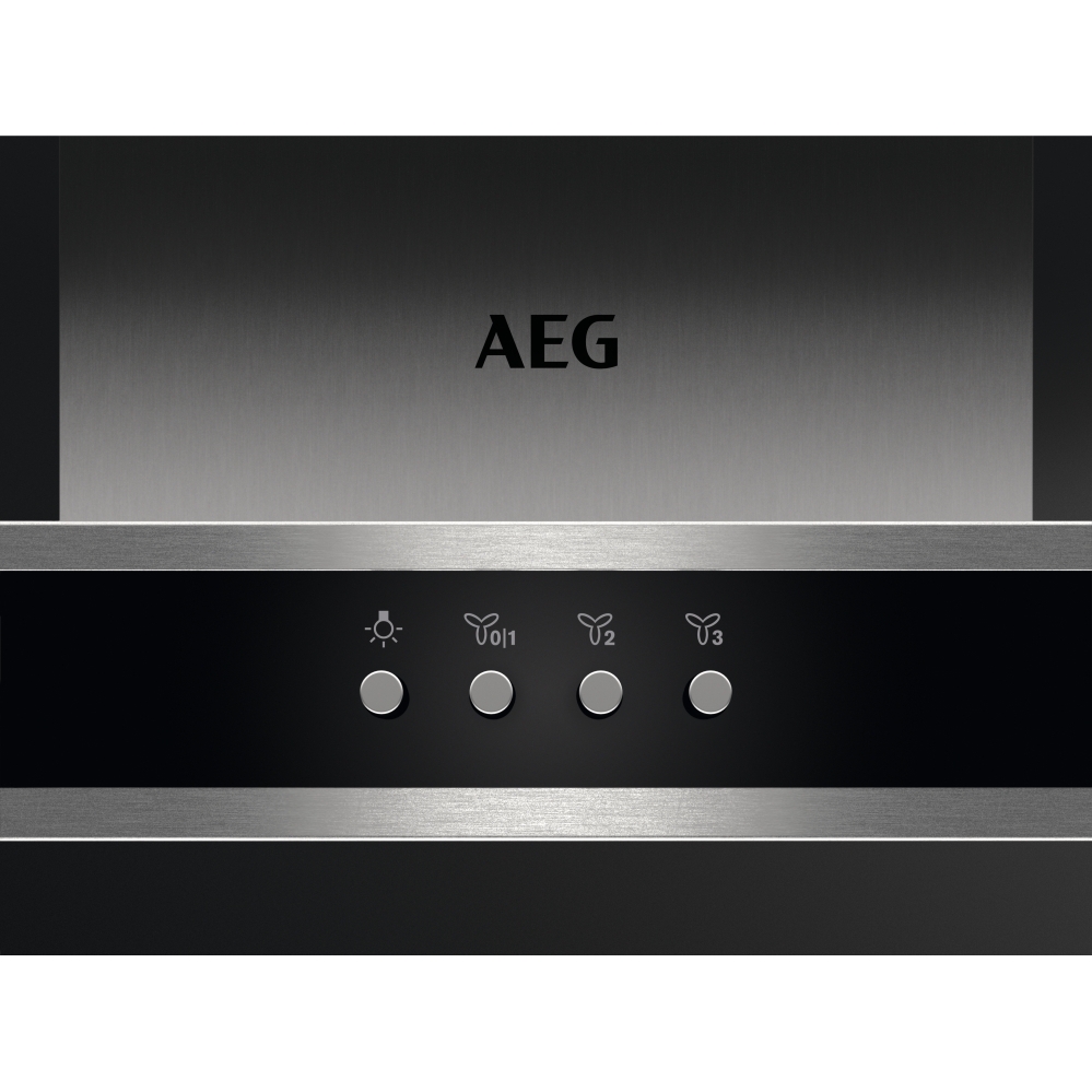 AEG DBX4651M 6000 ExtractionTech 60cm Chimney Cooker Hood, Stainless Steel, B Rated