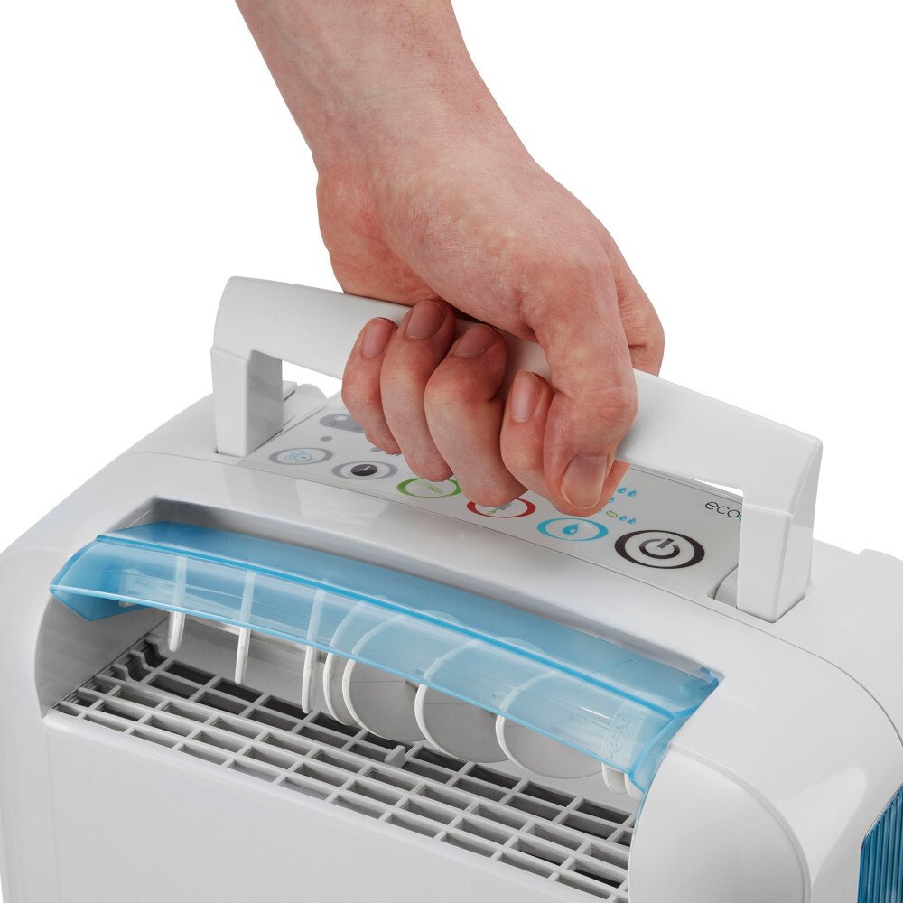 Ecoair DD1 Classic MK6 Desiccant Dehumidifier with Electronic Control, Ioniser and Antibacterial Filter, White