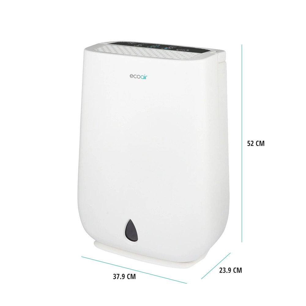 Ecoair DD3 Classic MK3 Desiccant Dehumidifier with Digital Hygrometer, Antibacterial Filter and 4.2 Litre Tank, White