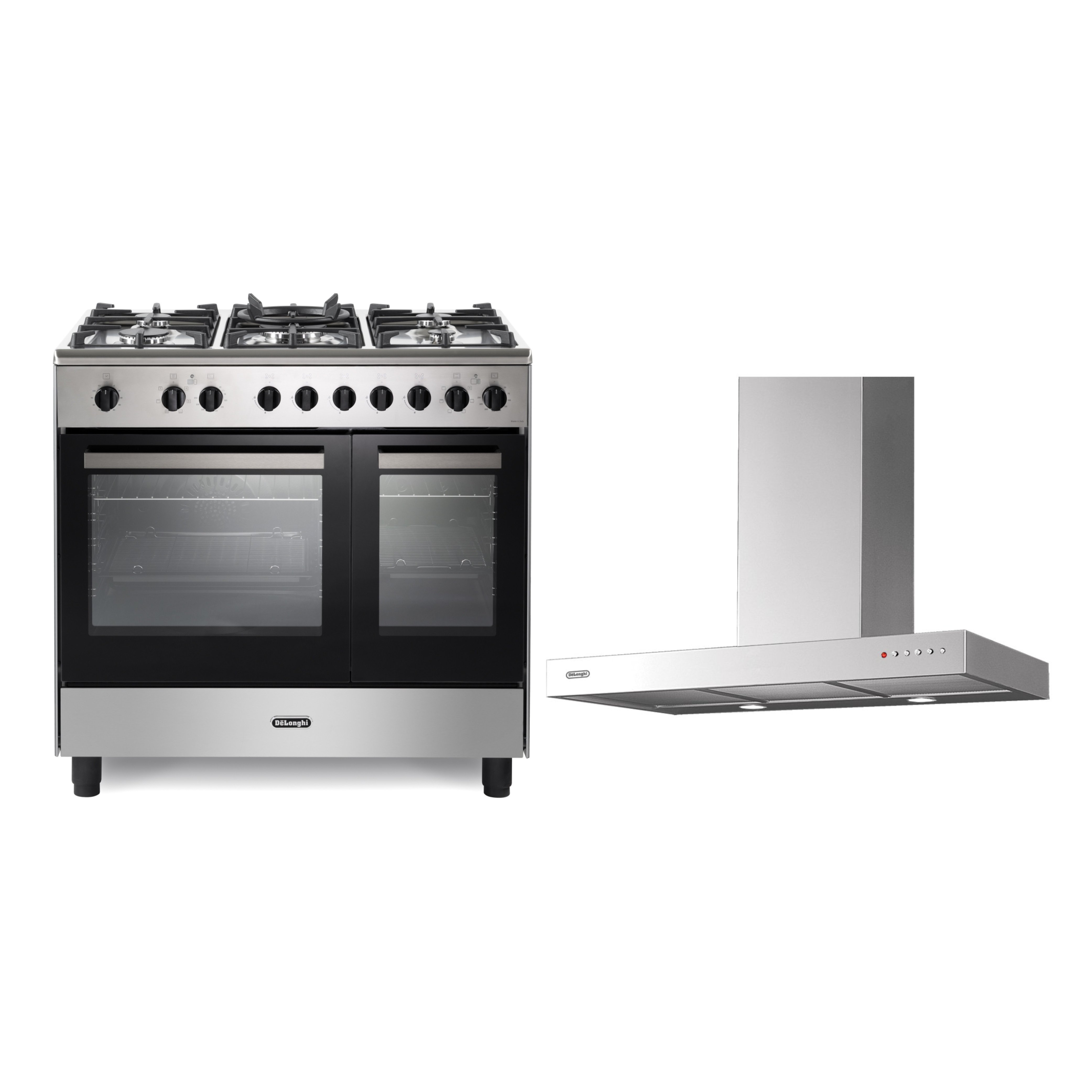 DeLonghi Dual Fuel Range Cooker & Hood Pack