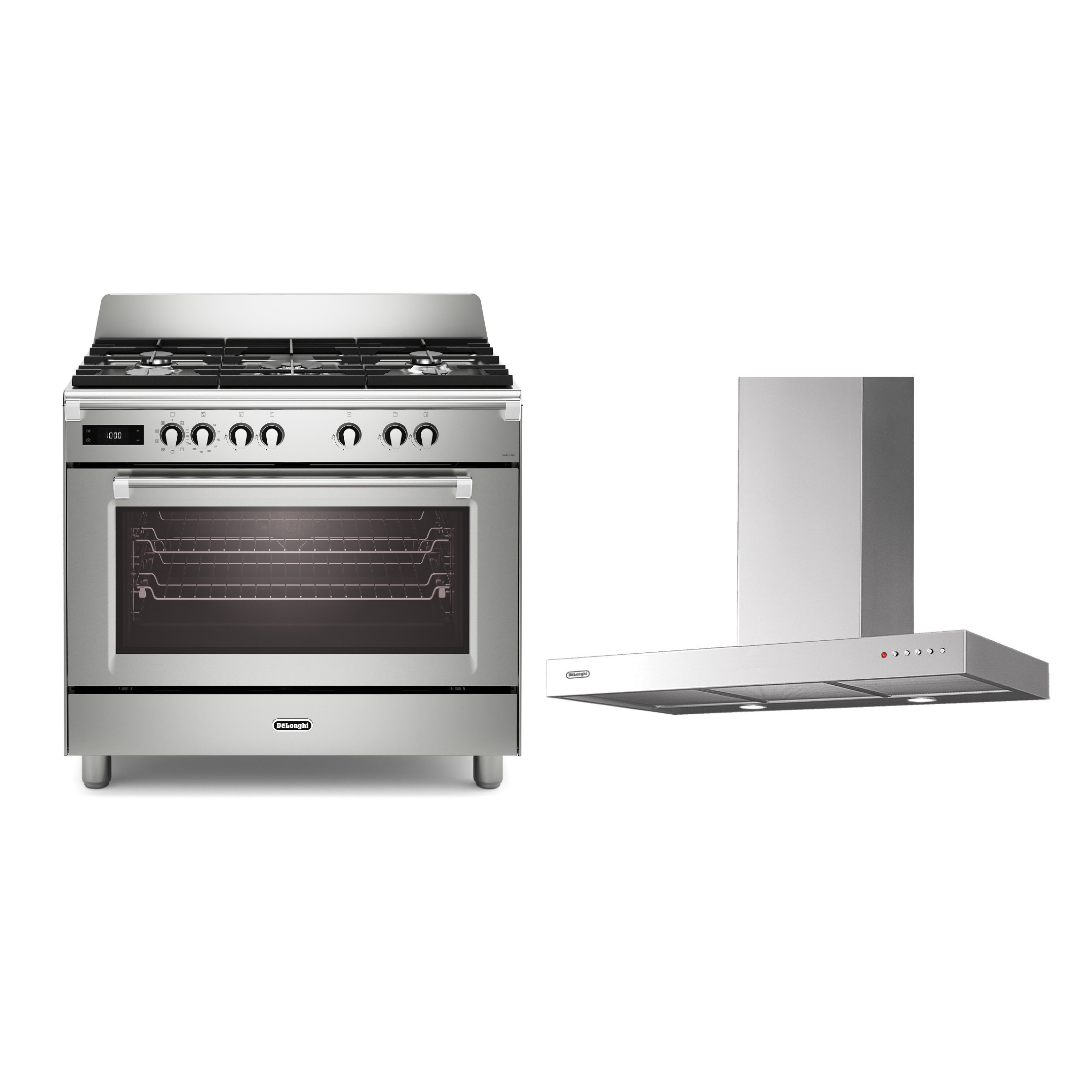 DeLonghi Dual Fuel Range Cooker & Hood Pack