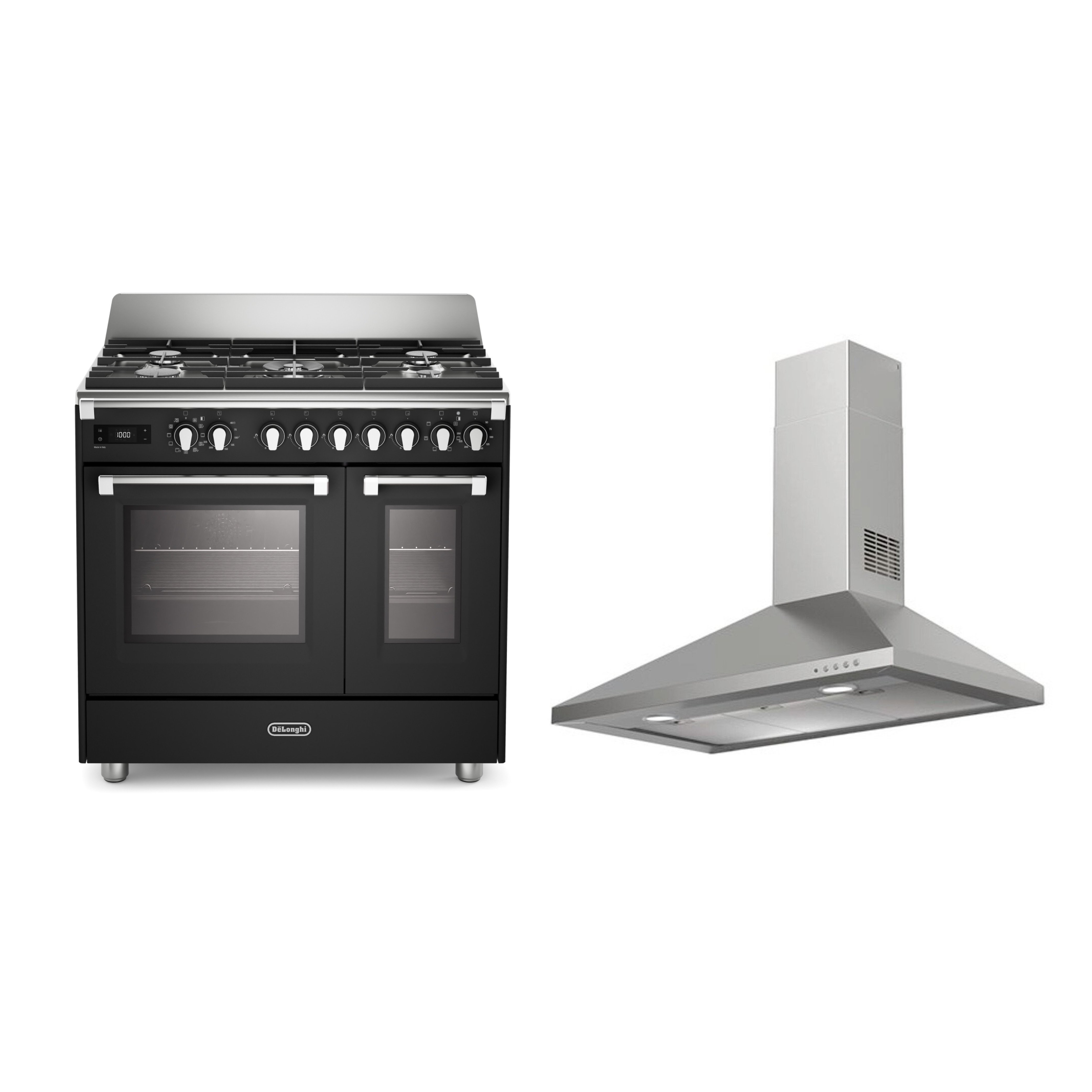 DeLonghi Dual Fuel Range Cooker & Hood Pack