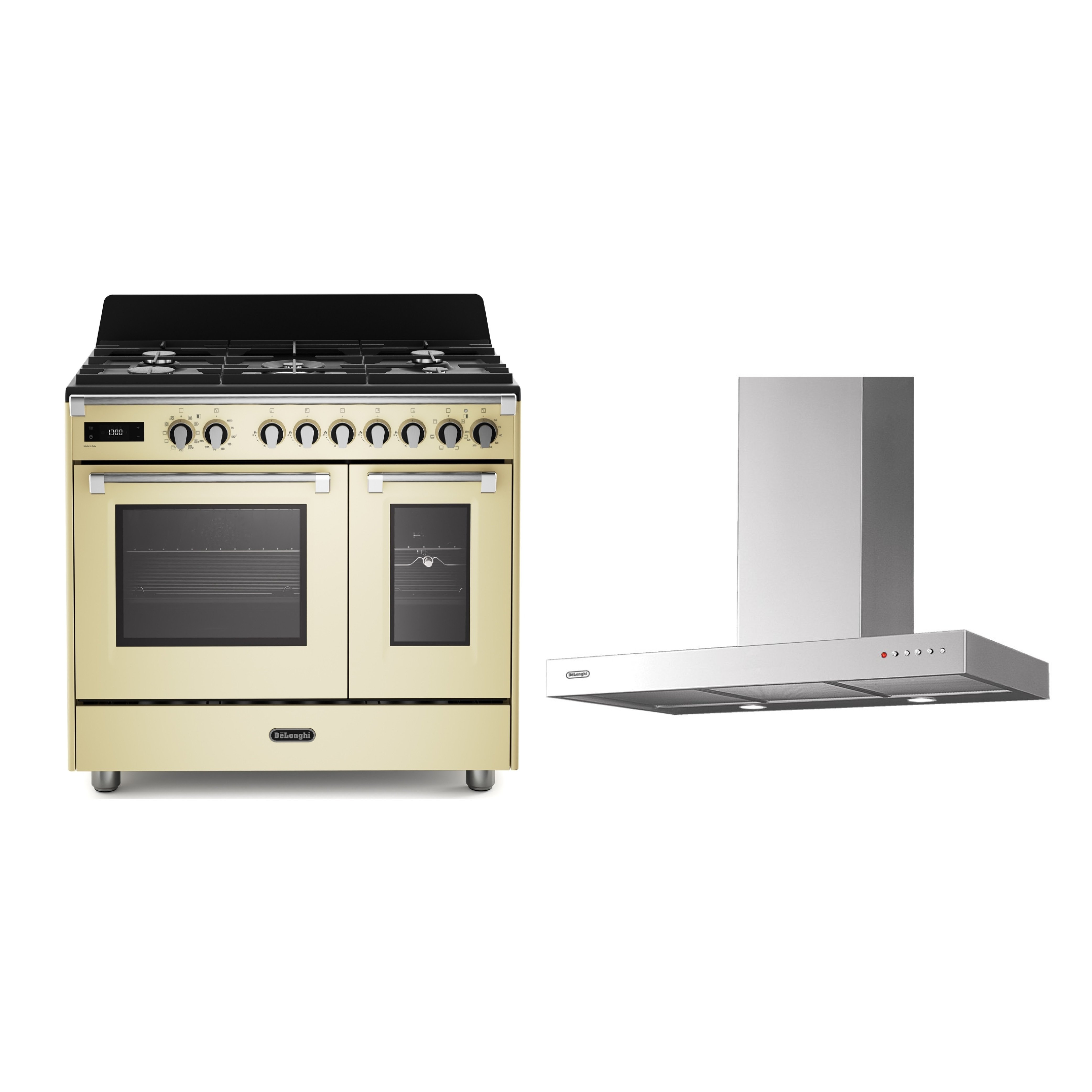 DeLonghi Dual Fuel Range Cooker & Hood Pack