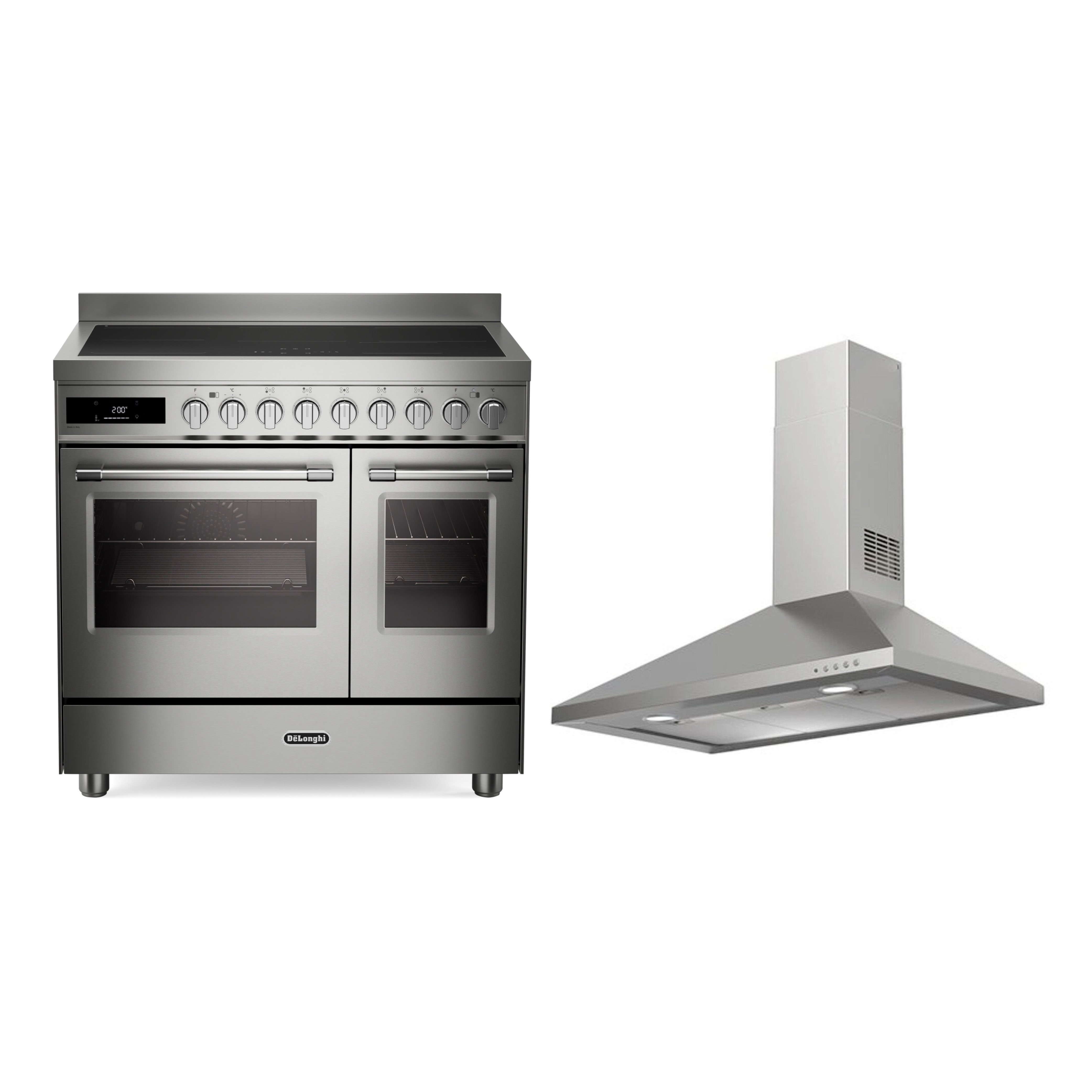 DeLonghi Induction Range Cooker & Hood Pack
