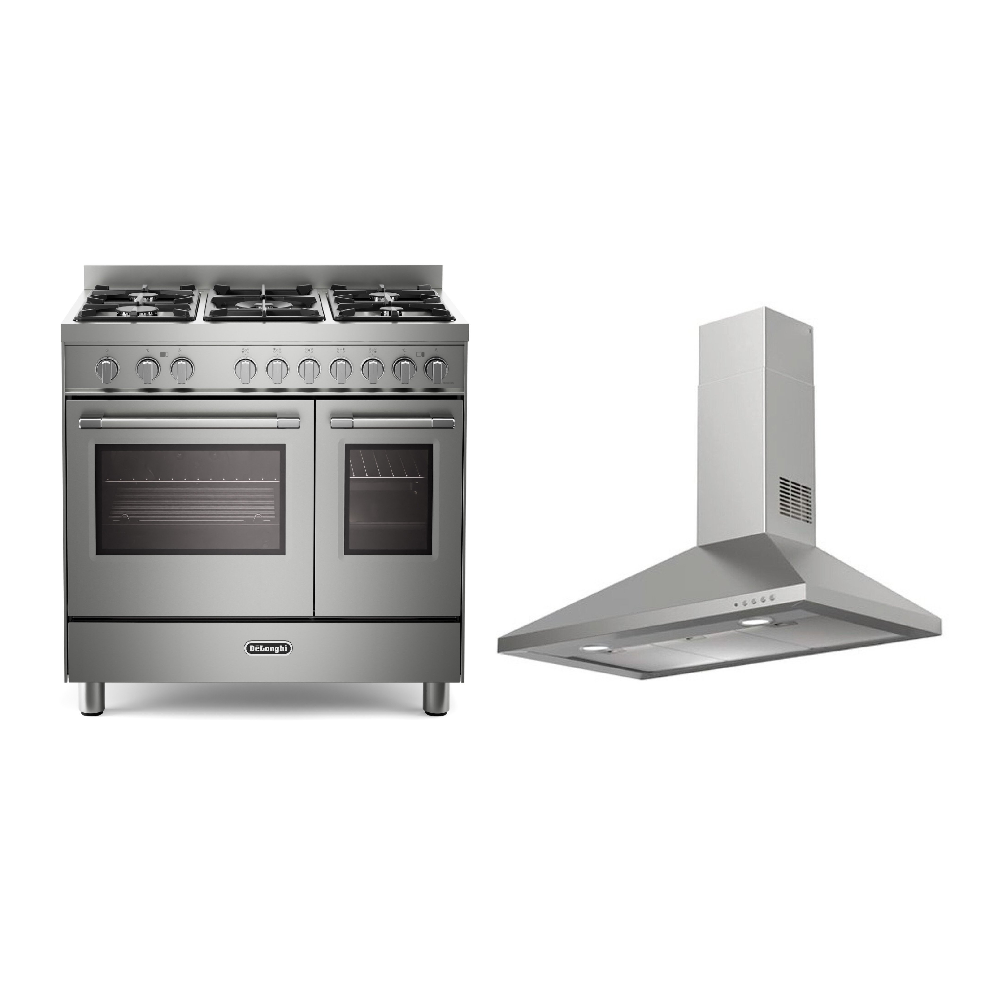 DeLonghi Gas Range Cooker & Hood Pack