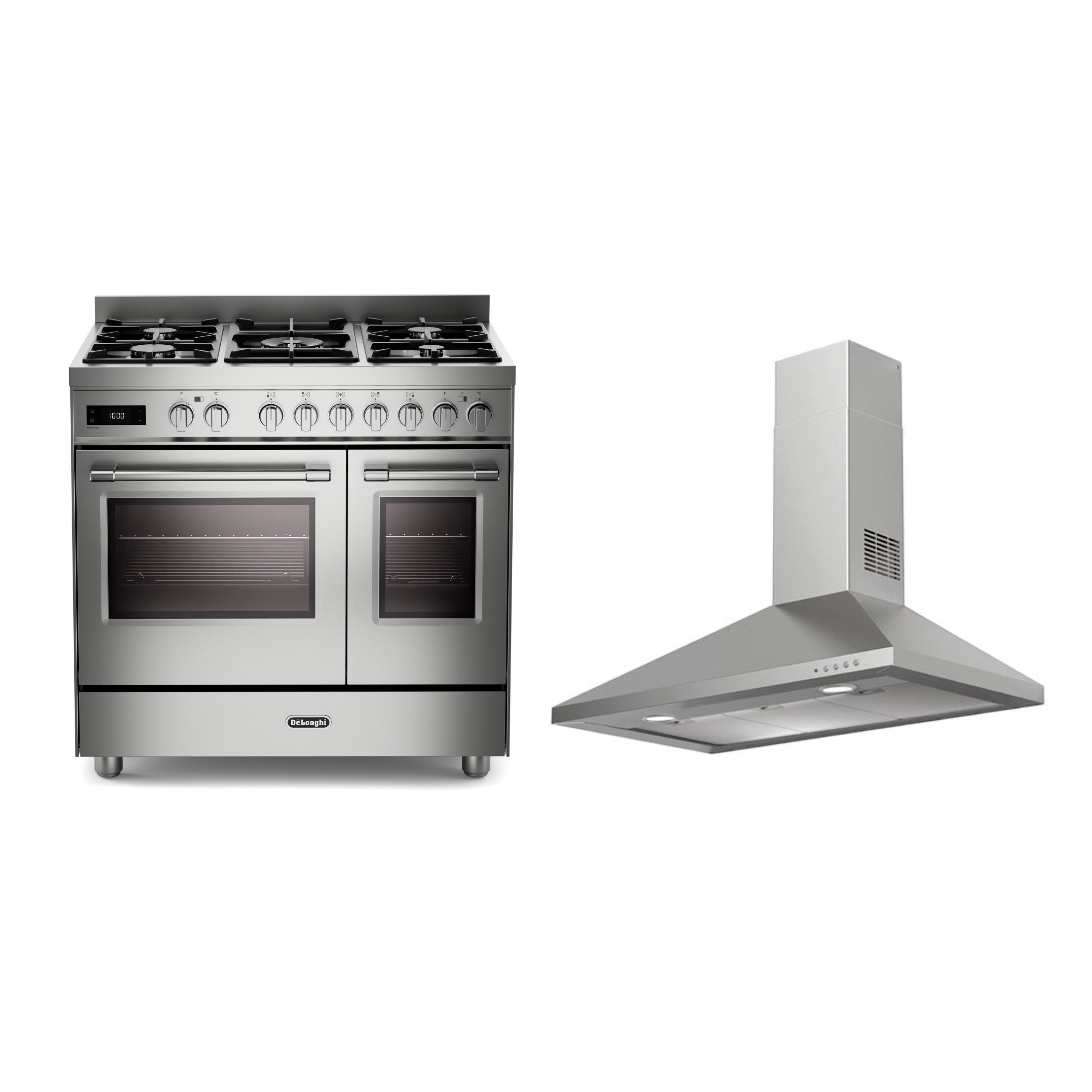 DeLonghi Dual Fuel Range Cooker & Hood Pack