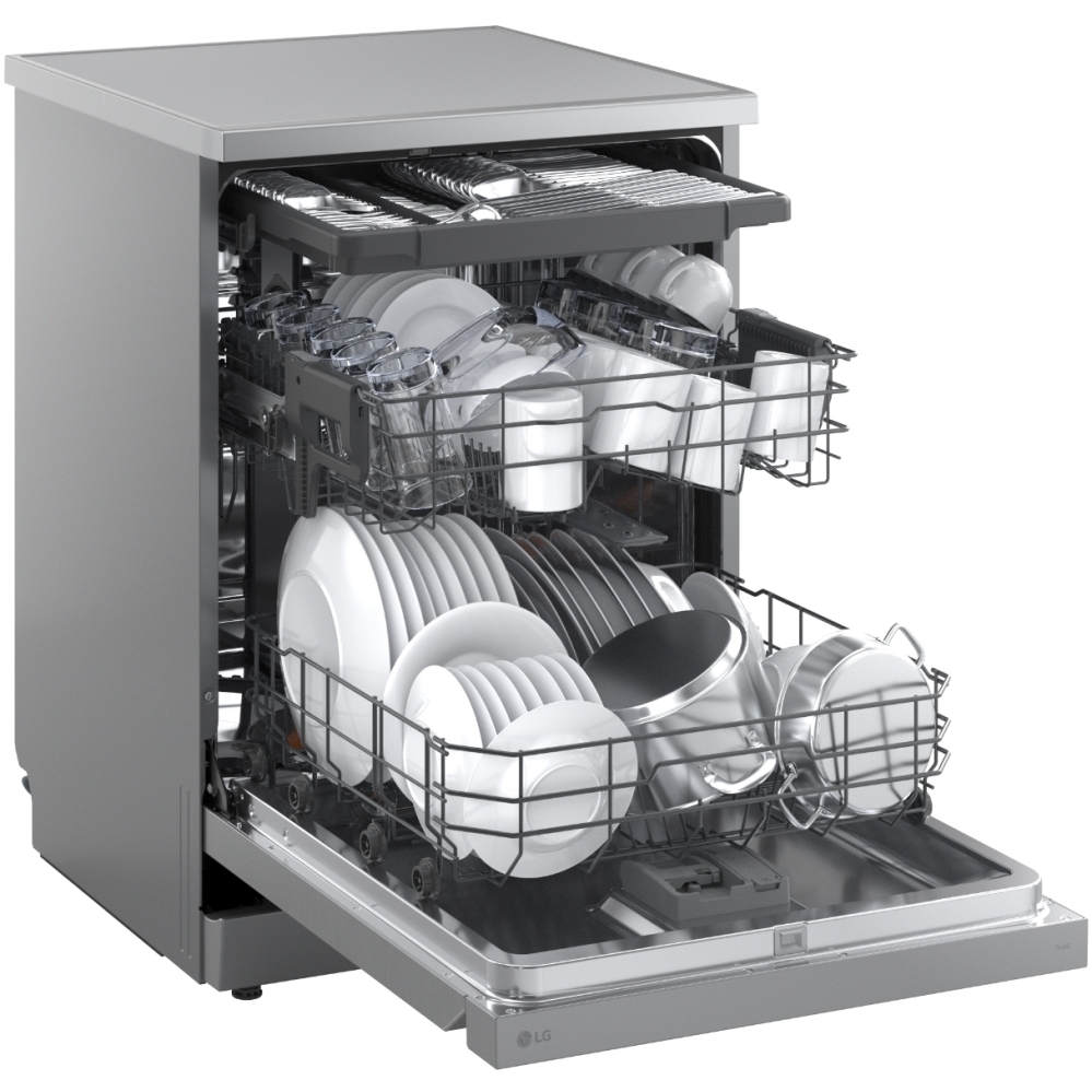 LG DF273FVS Dishwasher, 14 Place Settings, Silver, A Rated