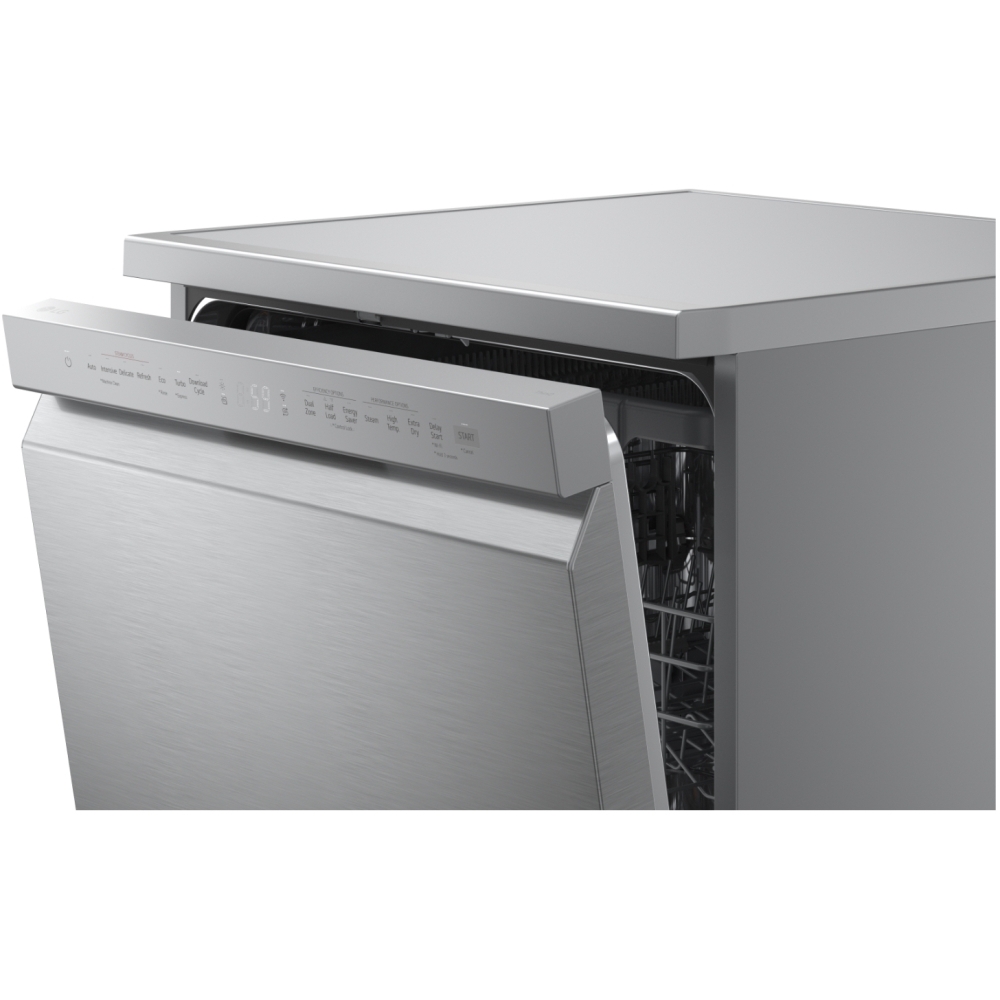 LG DF273FVS Dishwasher, 14 Place Settings, Silver, A Rated