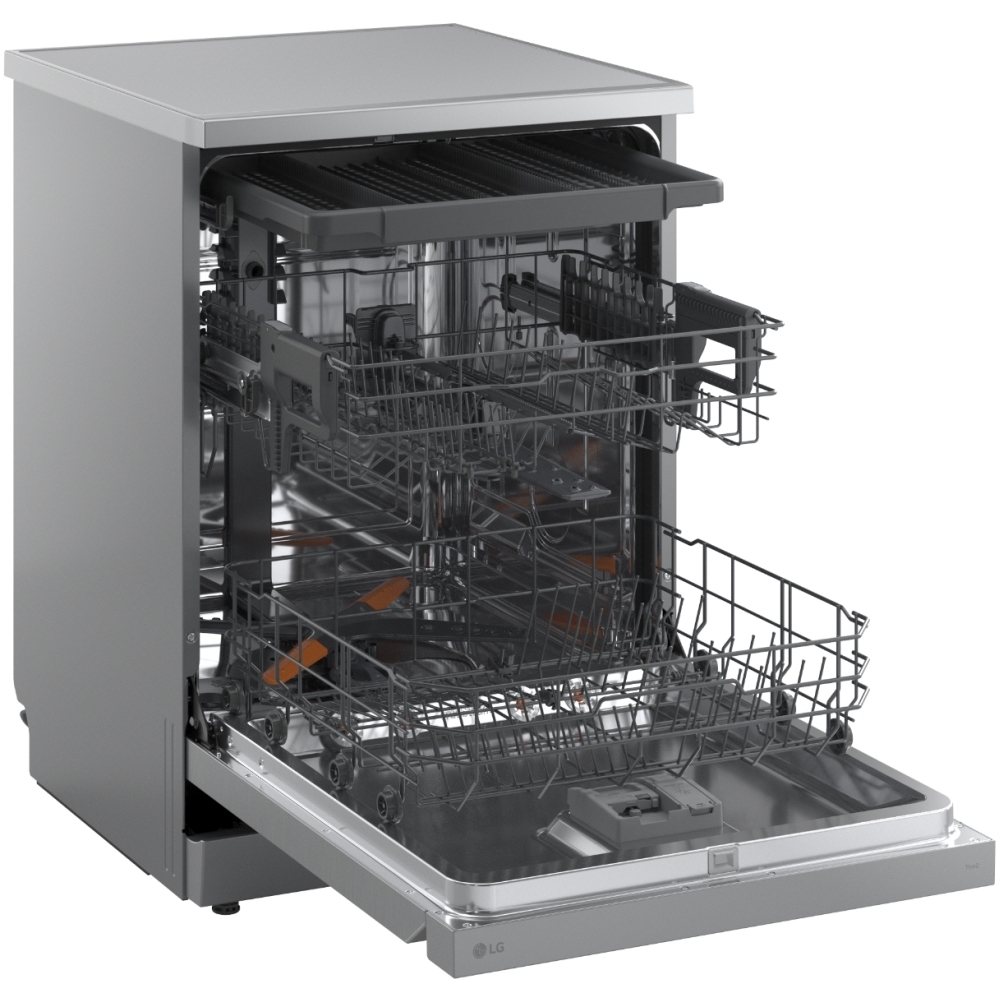 LG DF273FVS Dishwasher, 14 Place Settings, Silver, A Rated