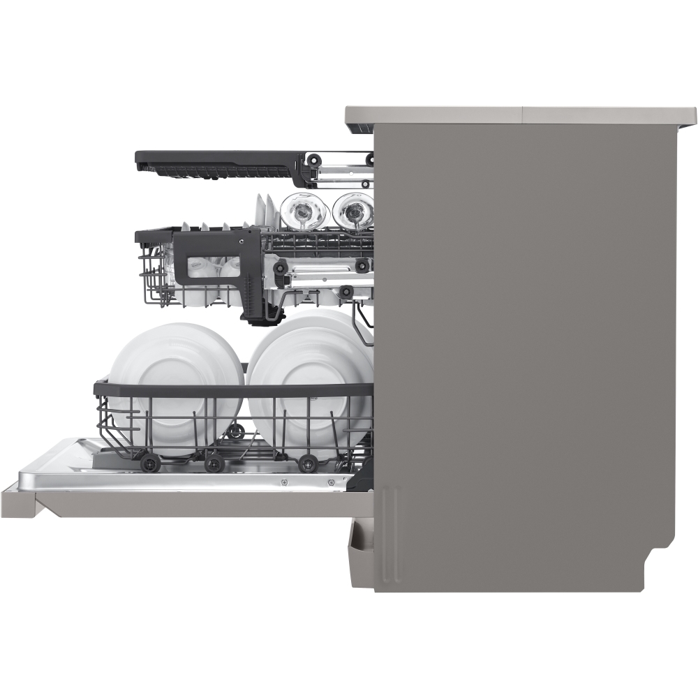 LG DF355FP Dishwasher, 14 Place Settings, Silver, C Rated