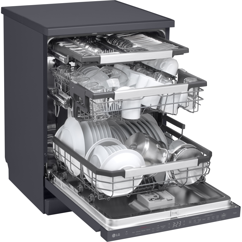 LG DF587HMS Dishwasher, 14 Place Settings, Black, A Rated