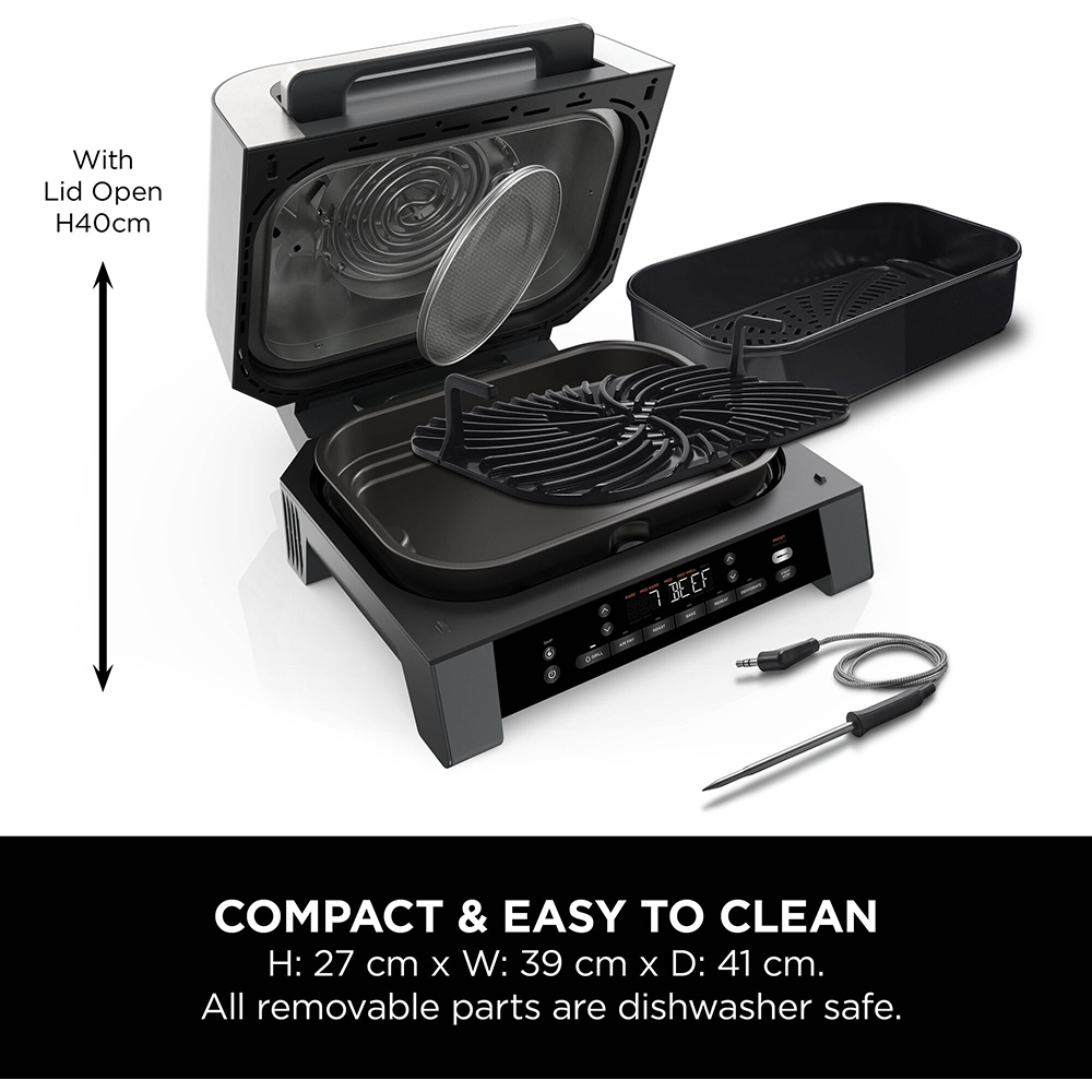 Ninja DG551UK 6-in-1 MAX Grill & Air Fryer, Black