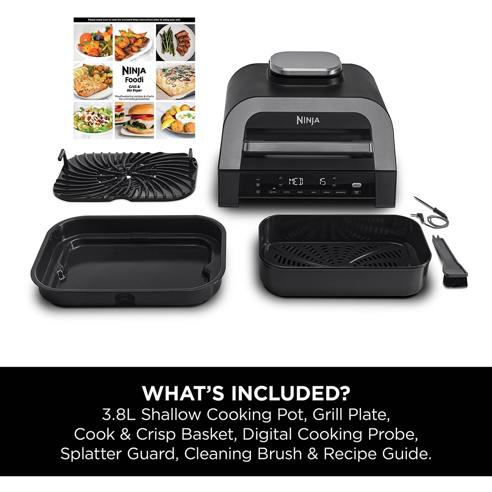 Ninja DG551UK 6-in-1 MAX Grill & Air Fryer, Black