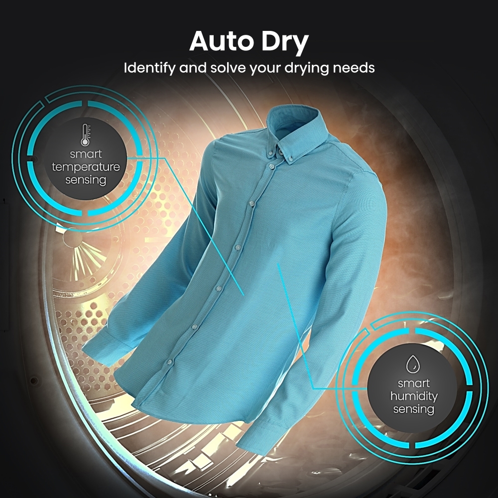 Hisense DH3S902BB3 Heat Pump Tumble Dryer, 9kg, Black, A+++ Rated