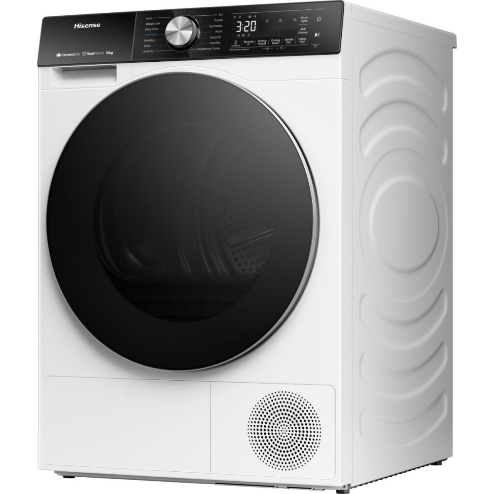 Hisense DH5S102BW 5S Series Heat Pump Tumble Dryer, 10kg, White, A+++ Rated