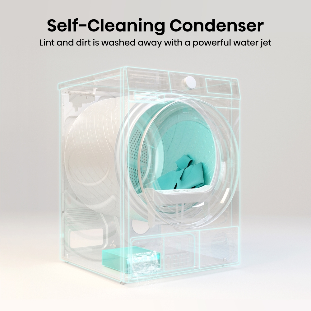 Hisense DH7S107BB Heat Pump Tumble Dryer, 10kg, Black, A+++ Rated