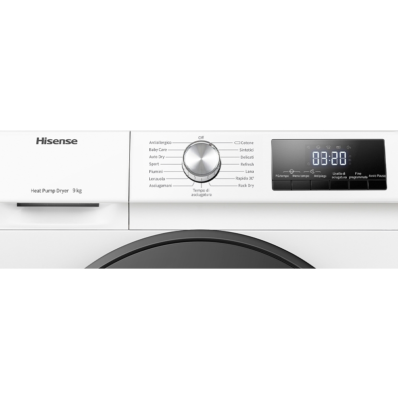 Hisense DHQA902U 3 Series Heat Pump Tumble Dryer, 9kg, White, A++ Rated