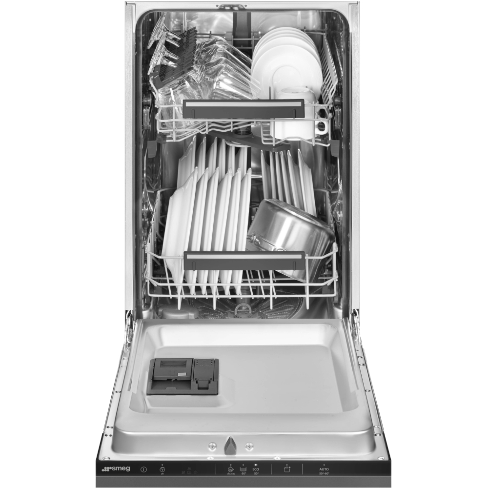 Smeg DI4522 Fully Integrated Slimline Dishwasher, 9 Place Settings, E