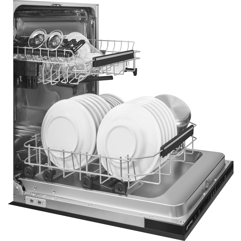 Smeg DI4522 Fully Integrated Slimline Dishwasher, 9 Place Settings, E Rated