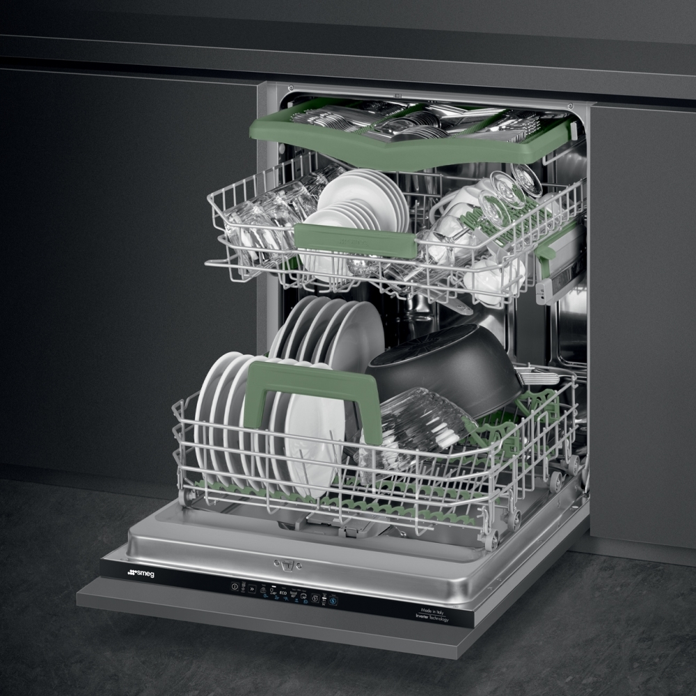 Smeg DIL331C Fully Integrated Dishwasher, 13 Place Settings, C Rated