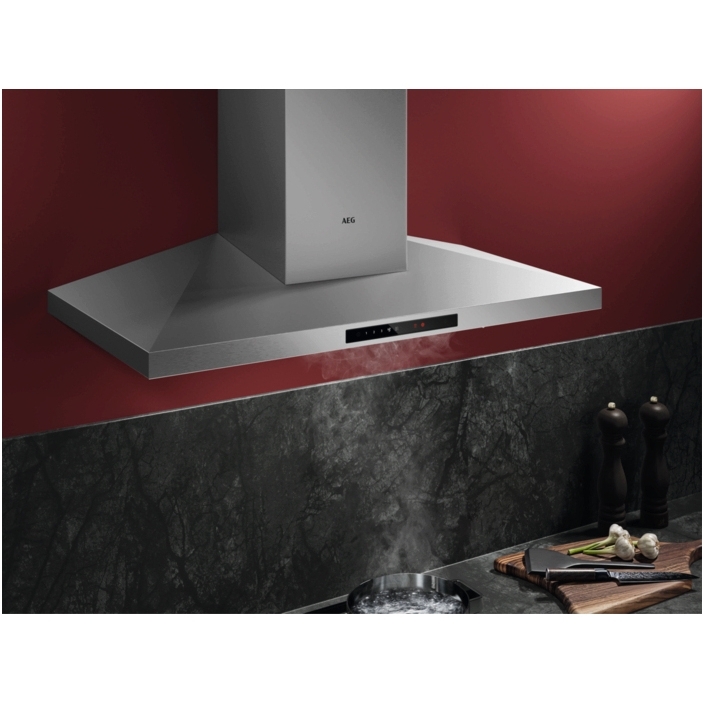 AEG DKB6971HM 90cm Chimney Cooker Hood, Stainless Steel, A+ Rated